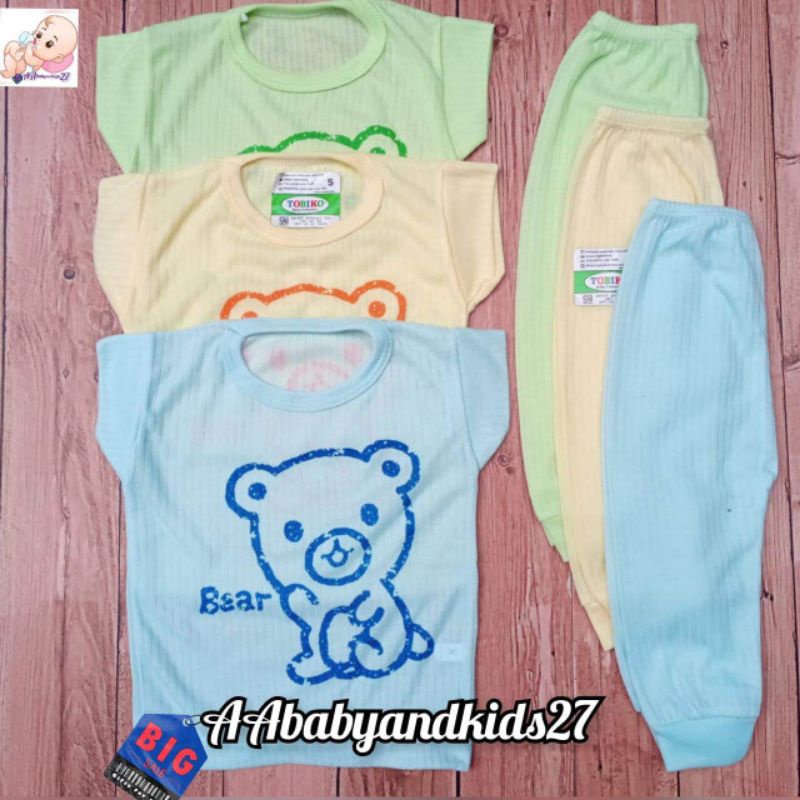 TERBARU DAN TERLARIS!!!TOBIKO SETELAN CPR BAJU BAYI LENGAN PENDEK CELANA PANJANG UKURAN S M L SNI