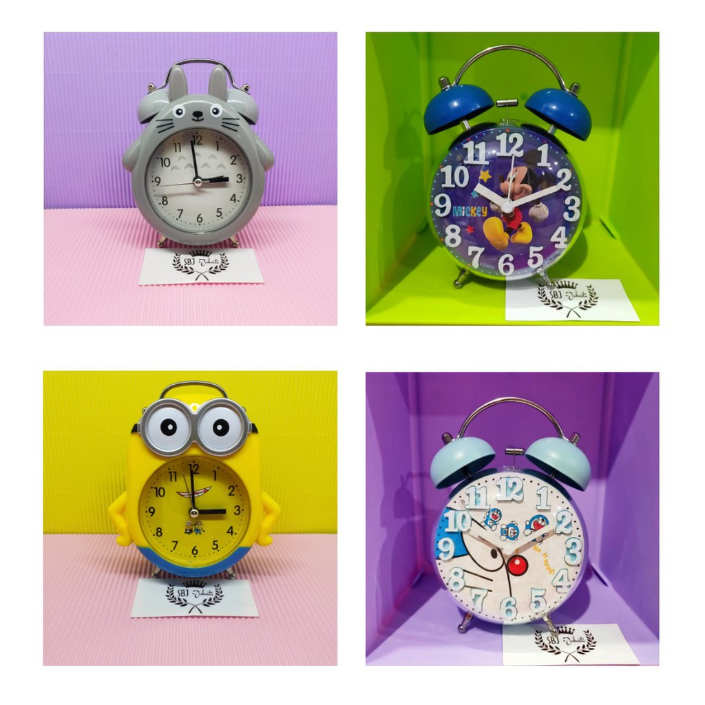 Jam Weker Karakter Minion Doraemon Mickey Mouse Totoro Unik