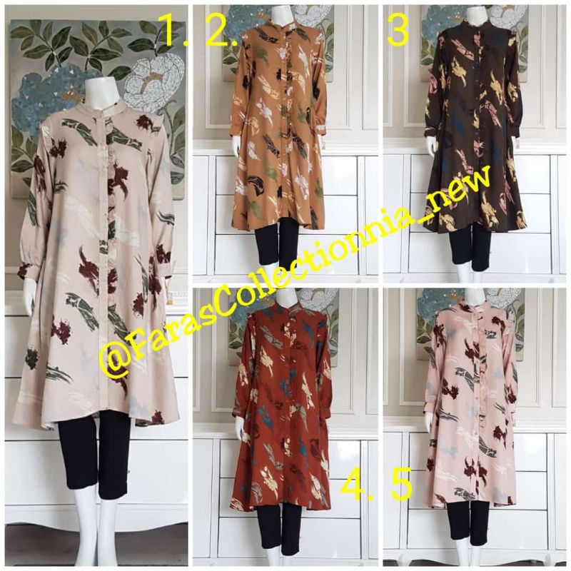 kemeja tunik Rayon Armani ori by edness kayla