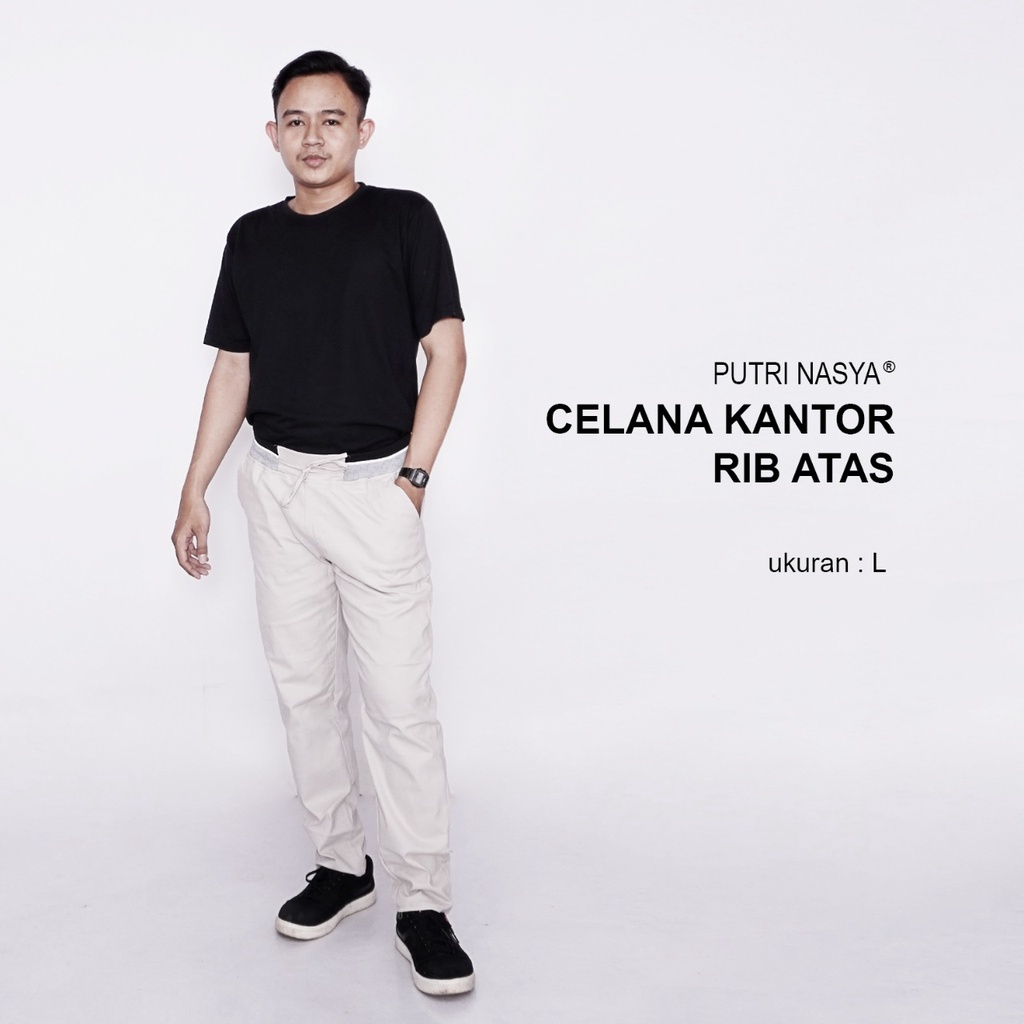 Celana Kerja Bigsize Panjang Kantor Pria / Celana Jumbo Formal Kantor Seragam Bahan Katun / Celana Chino Jumbo Seragam Moca Capucino Cream Hitam Abu Navy Army Dark Brown / Celana Model Terbaru Bigsize S-M-L-XL-2L-3L Kekinian Kombinasi Trendy Big Keren