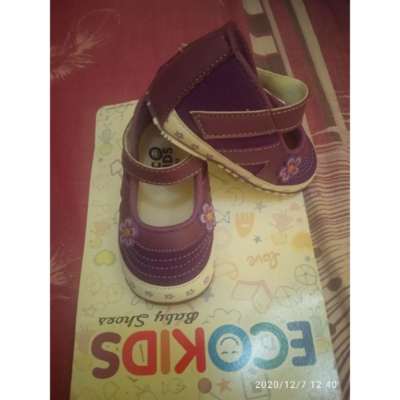Sepatu Anak Bayi Perempuan Warna Ungu Original ECO KIDS Size 23