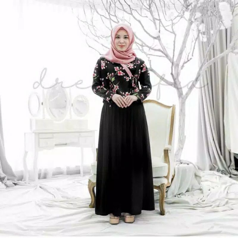SAKURA HANBOK DRESSSOFIA HITAM UKURAN L