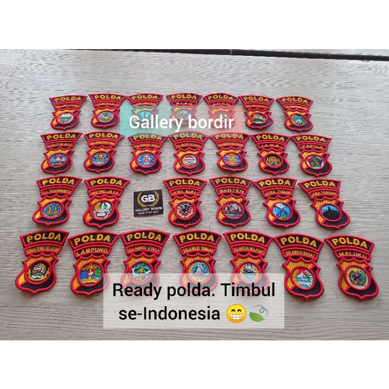 bordir polda timbul indonesia | bordir timbul murah