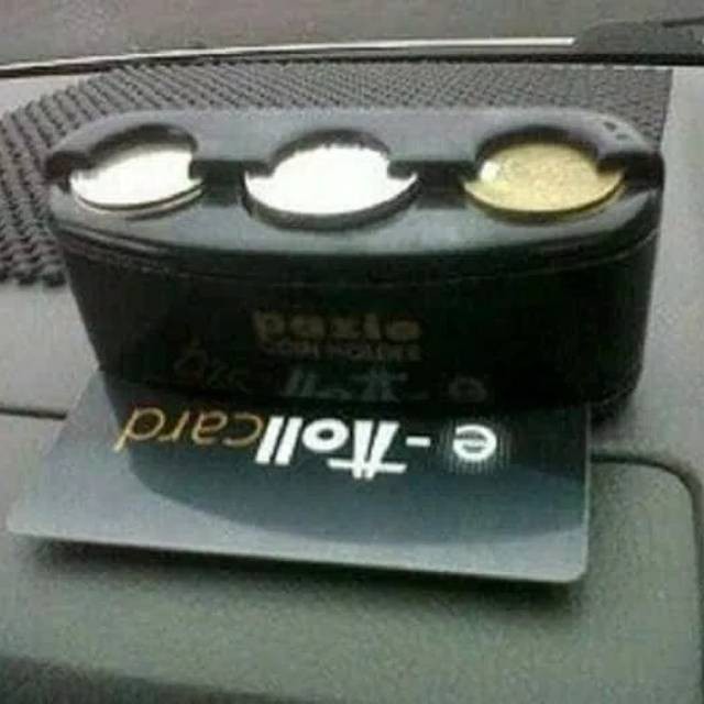 Car Coin 3 Slot and Toll Card Holder Organizer Tempat Uang Koin