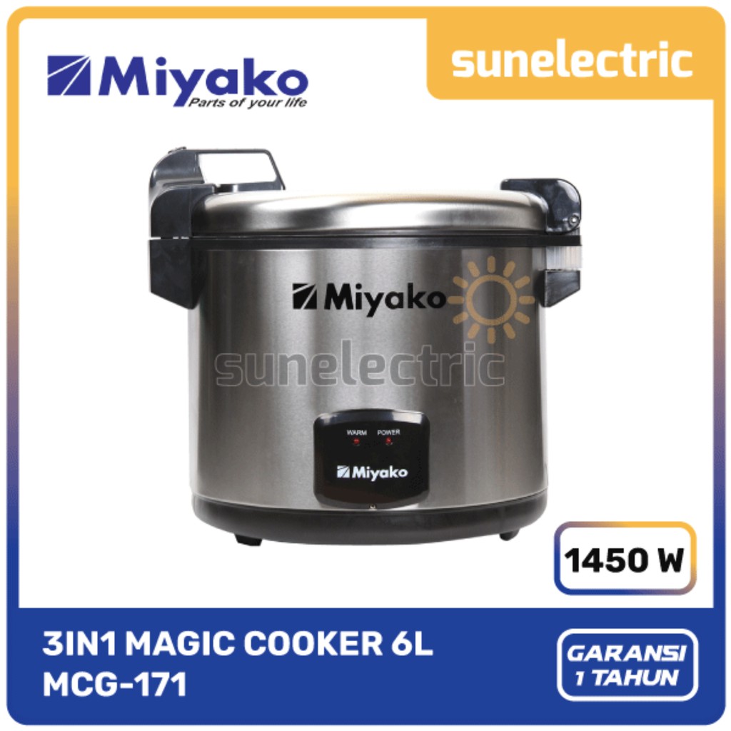 Miyako MCG171 Magic Com 6 Liter MCG-171 / MCG 171 - Silver
