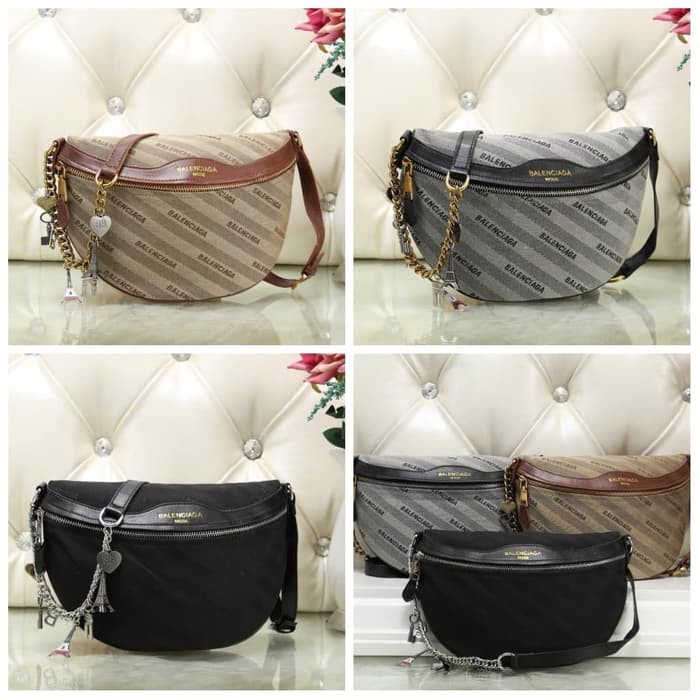 BALENCIAGA BUMBAG BAHAN DENIM 20*29