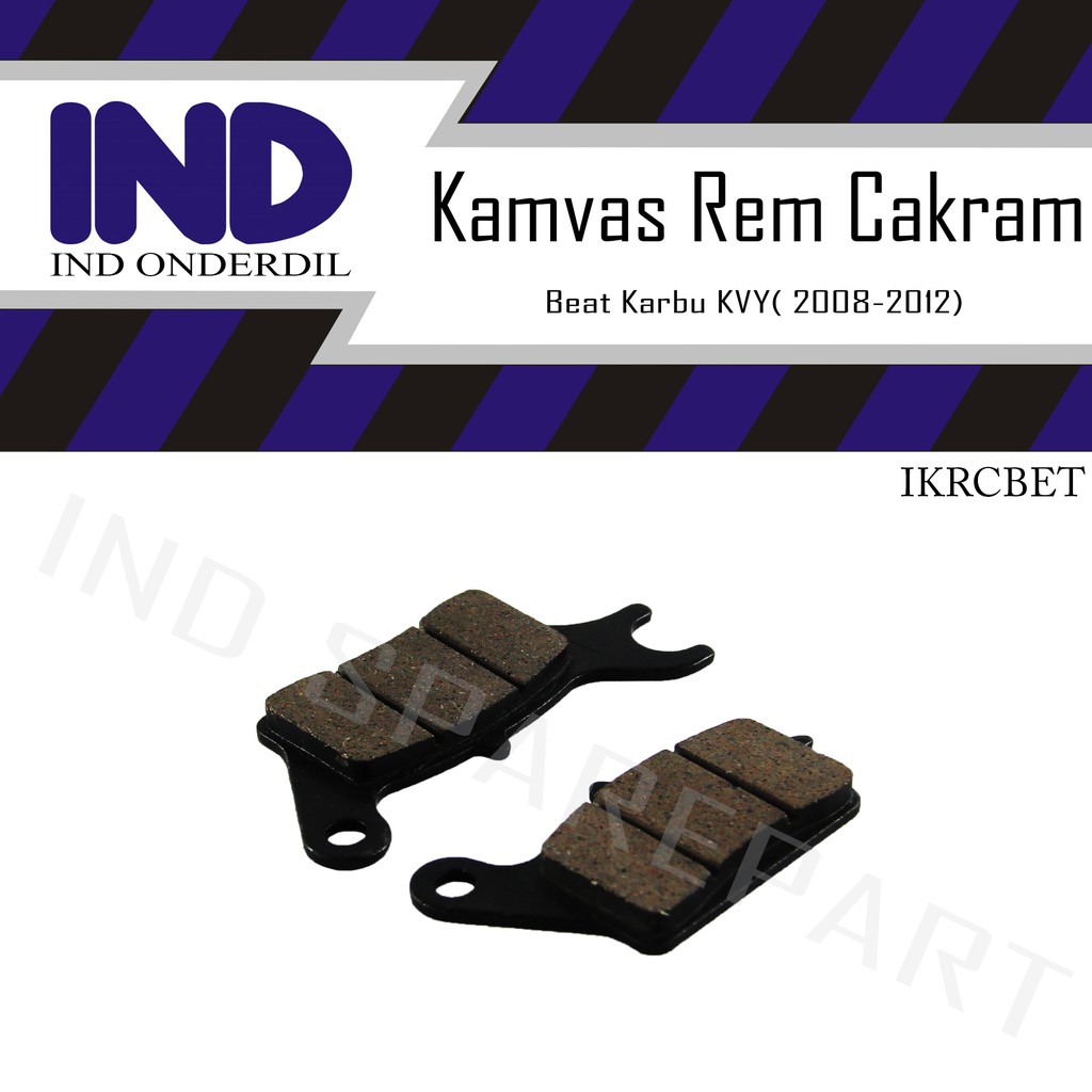 Kampas-Kanvas Rem Depan-Cakram-Discpad-Diskpad-Disc-Pad Beat Karbu KVY