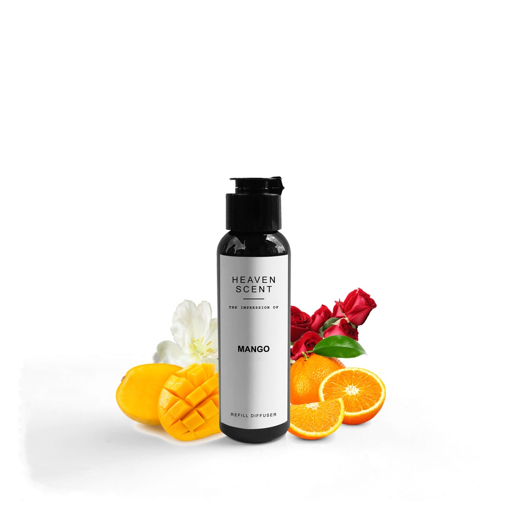 HEAVEN SCENT Refill Luxury Reed Diffuser 100 ml - Pengharum Ruangan Aromaterapi Inspired by Fragrance-Body S Mango