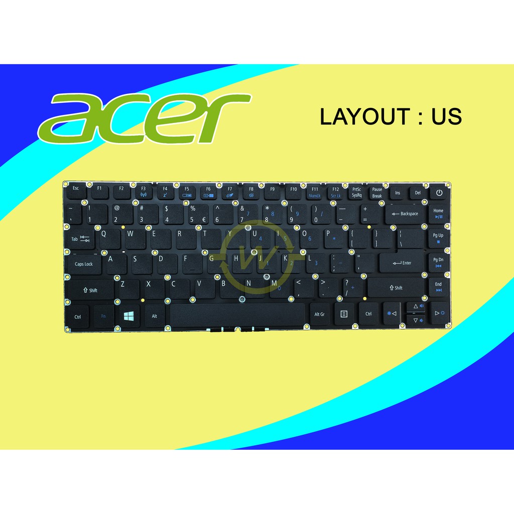 Keyboard Acer Aspire ES1-421 ES1-432 Series Hitam