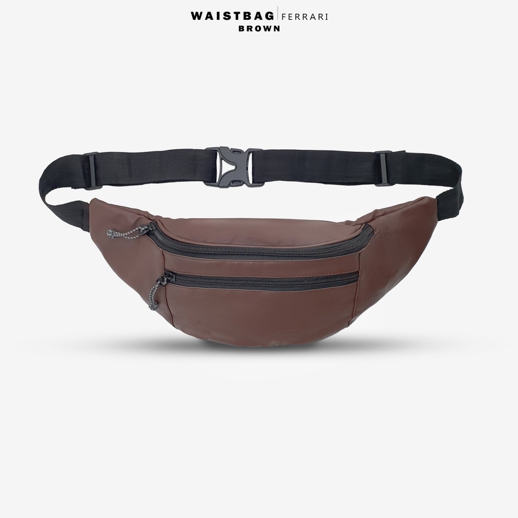 Tas waistbag selempang Kulit strap anti air pria wanita tas slingbag pinggang unisex waterproof warn