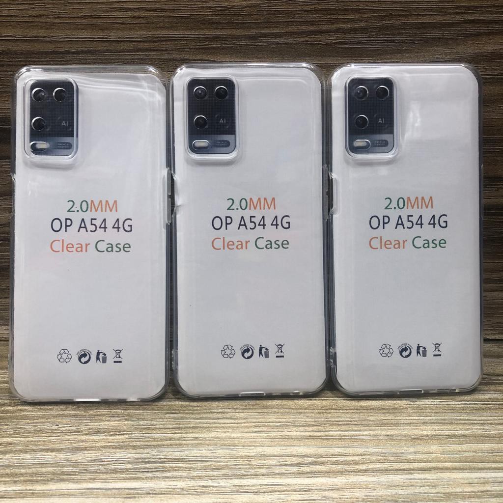 CASING COVER SARUNG OPPO A54 4G SOFT CASE BENING TEBAL 2.00MM SILIKON CLEAR CASE JELLY CASE TRANSPARANT