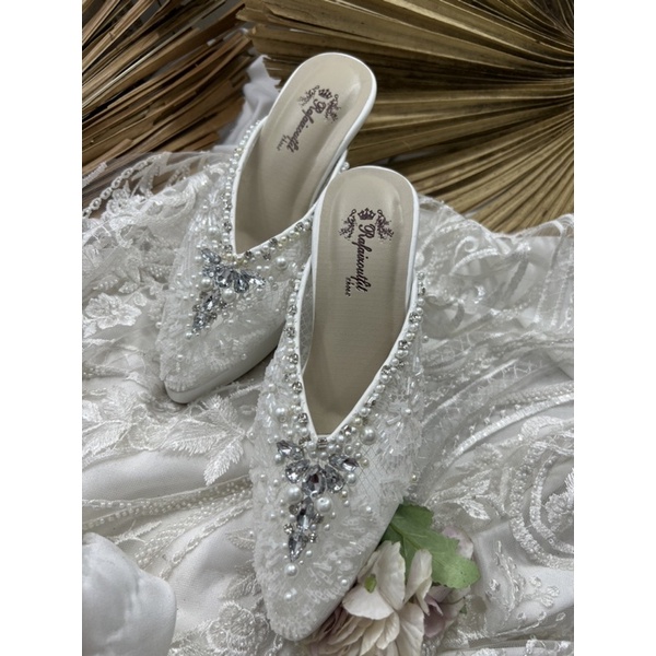 sepatu Rafaizoutfit sepatu wanita alena putih sepatu wedding 9cm