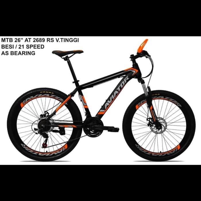 Sepeda Mtb 26 Aviator 2689Rs Velg Tinggi