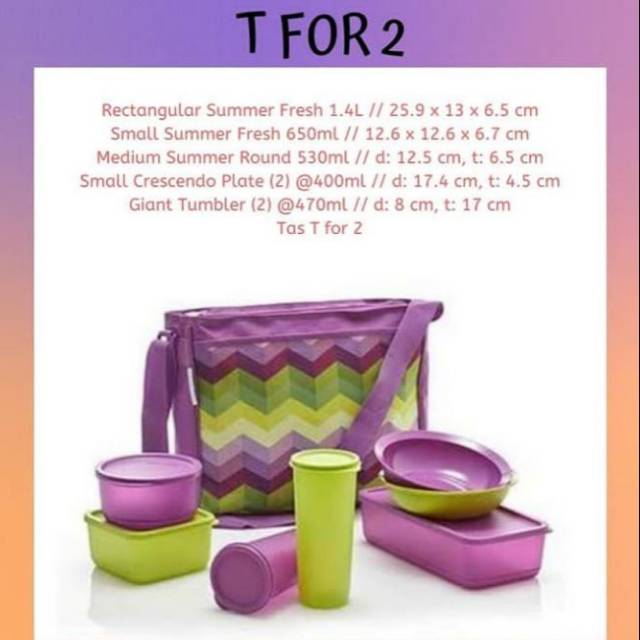 T FOR 2 Tupperware (Promo Mei)