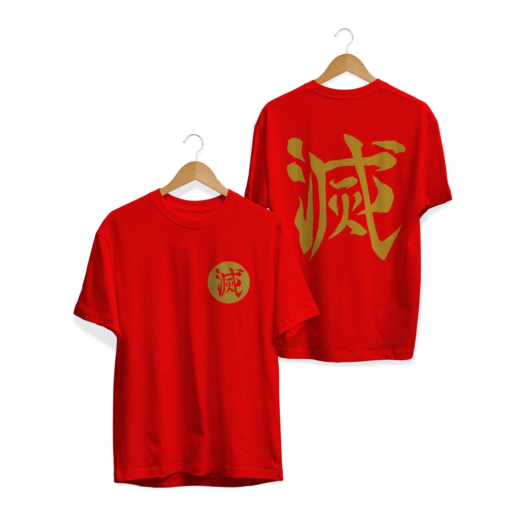 BAJU KAOS DISTRO KISATSUTAI DEMON SLAYING CORPS GOLD DEMON SLAYER