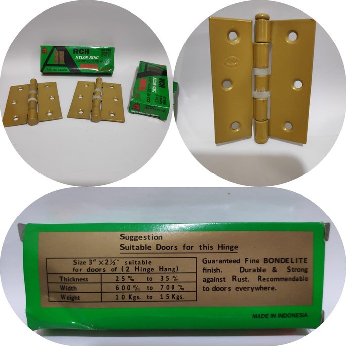 Engsel Pintu Lemari Nylon RCH 888 3Inch Sepasang