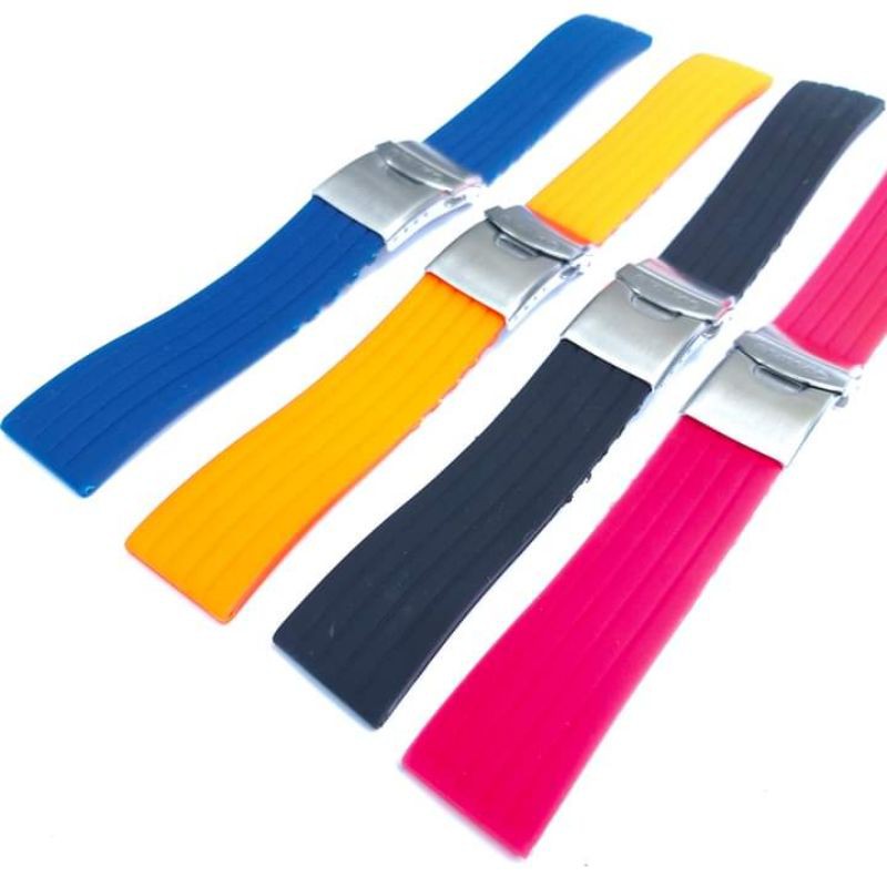 Rubber strap Clasp Tali jam tangan Karet seiko 22mm