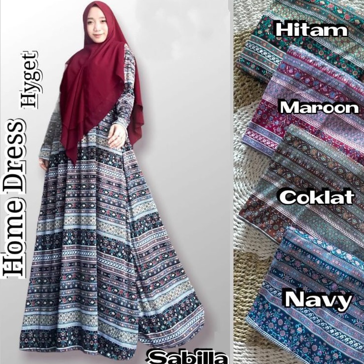 GAMIS HYGET SABILA JUMBO SALUR MALIKA MOTIF TERBARU TERMURAH