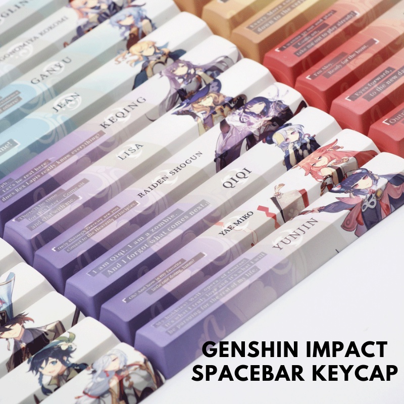 Genshin Impact Spacebar Keycap OEM Profile PBT Untuk Keyboard Mekanik DIY