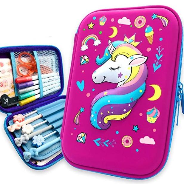 

[DISCOUNT FY957] Tempat pensil kotak pensil 3D Unicorn Pencil Case tempat pensil Unicorn Kepala kado anak perempuan unicorn lucu murah import berkualitas Terbaru