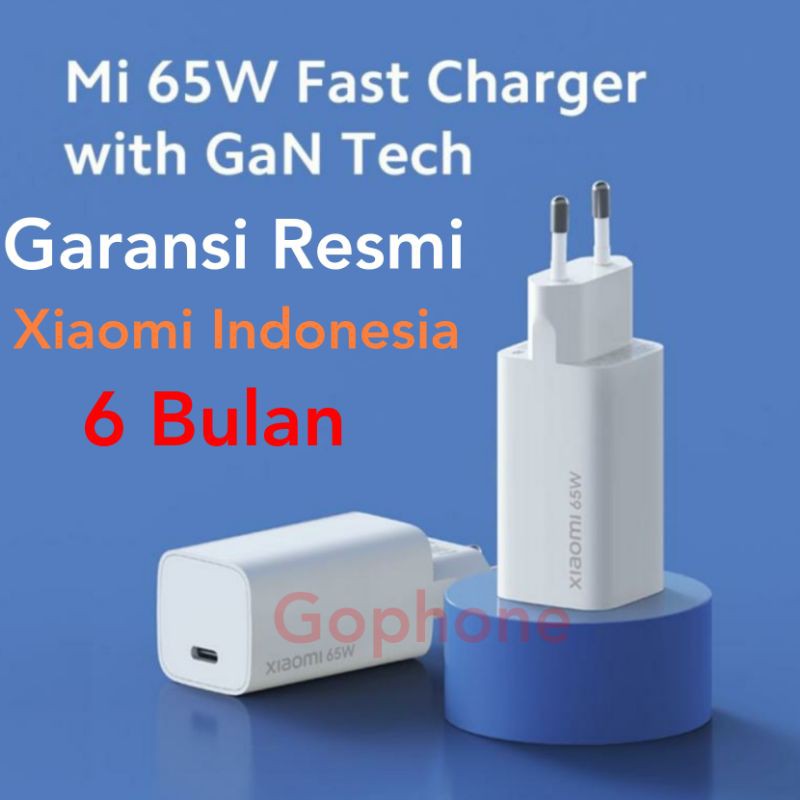 Xiaomi Mi Fast Charger 65W Original Garansi Resmi GaN Tech Casan Laptop Tablet Gantech