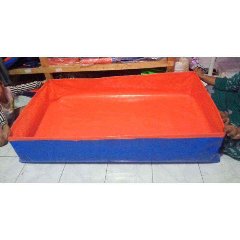 Terpal Kolam Ikan Kotak Ukuran 140x80x30 Type A12 Korea.