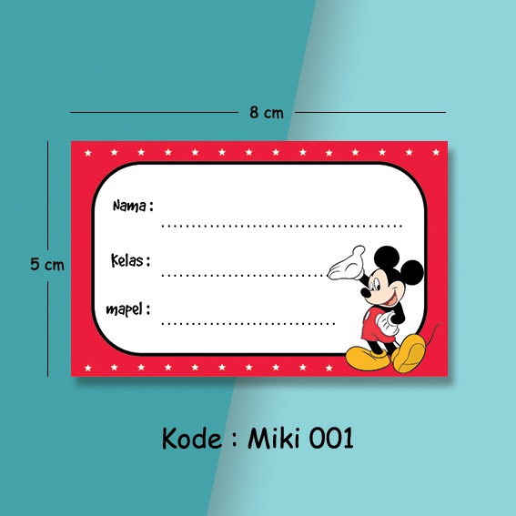 

Stiker Label Buku Pelajaran Sekolah team cartoon