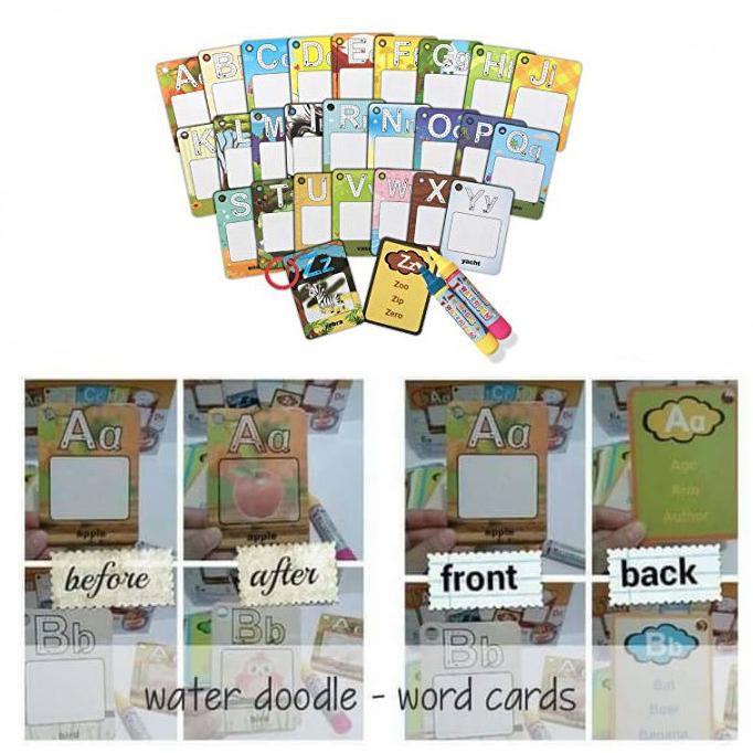 Edufuntoys - WATER DOODLE CARD 26pcs / waterdoodle/ digital card magic water painting grafiti