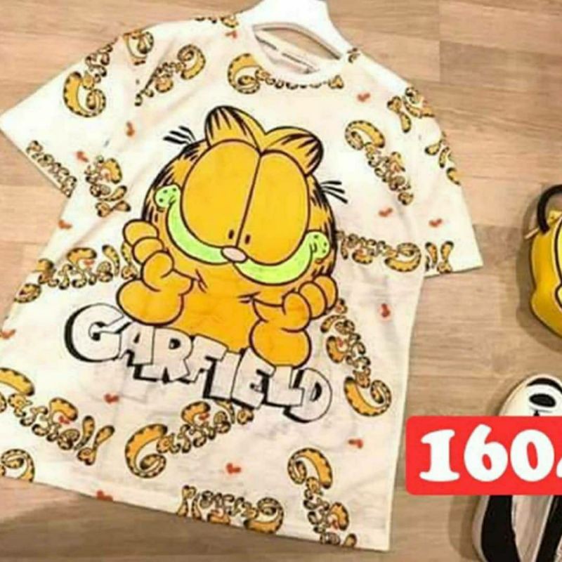 Garfield fullprint Tshirt (Kaos import Garfield oversize)