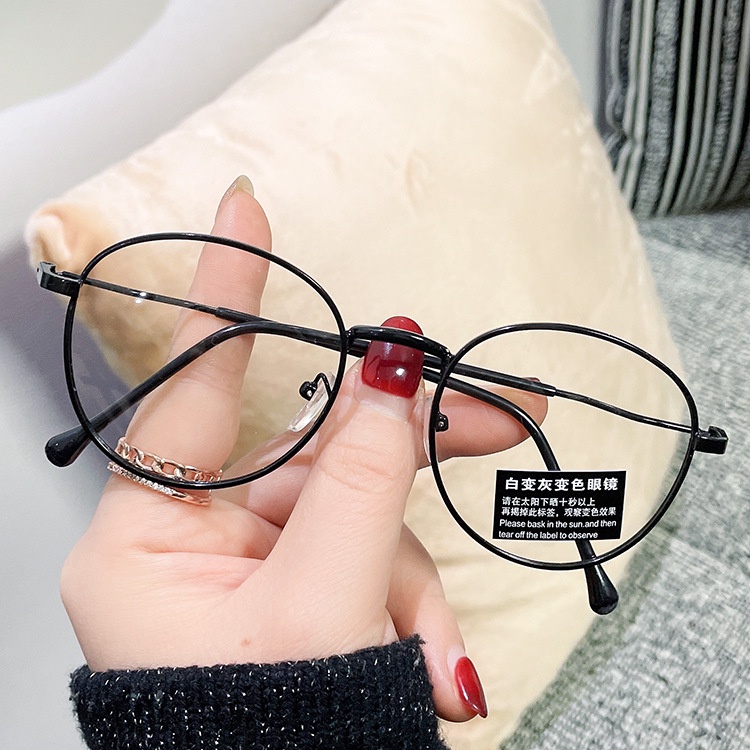 Kacamata Photochromic Anti Radiasi Frame Bulat Untuk Pria / Wanita