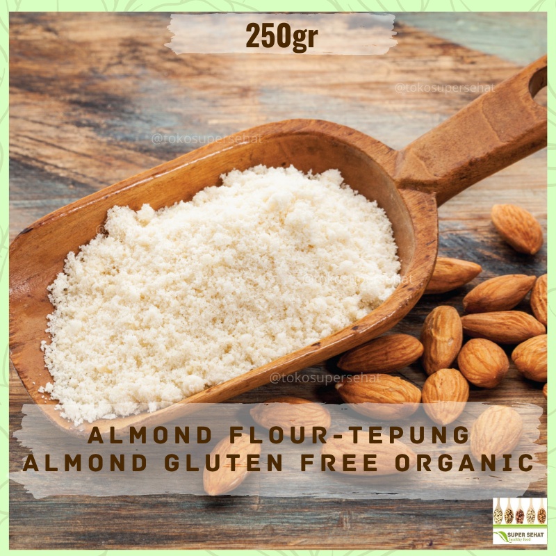 

TEPUNG ALMOND 250GR - ALMOND FLOUR 250GR - ALMOND GROUND 250GR GLUTEN FREE ORGANIC