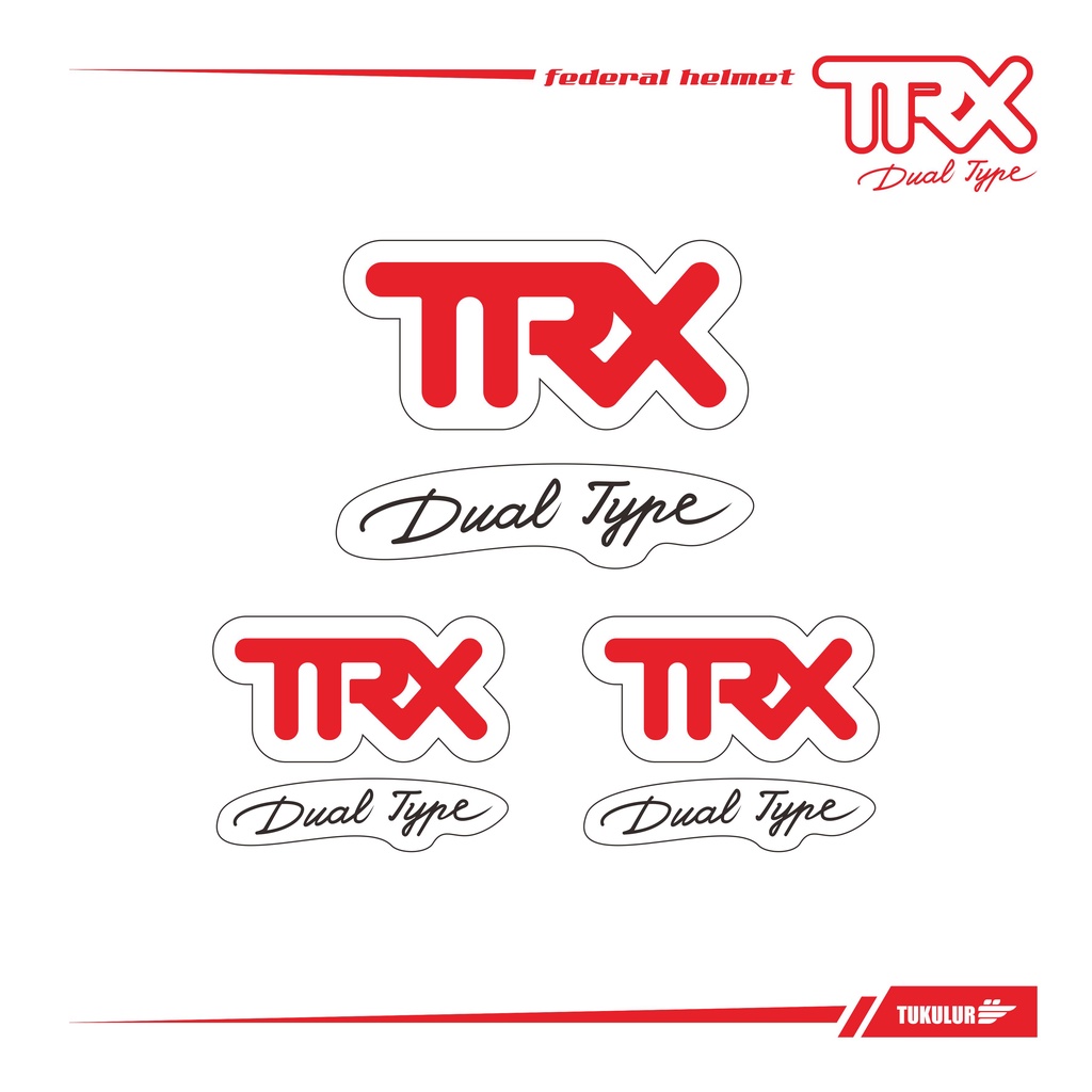 STIKER HELM TRX JADUL RETRO VINTAGE