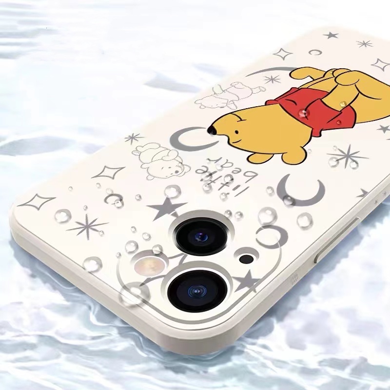 Soft Case Motif Kartun Beruang Pooh Untuk Iphone 13 12 11 Pro Max X Xs Max Xr 7 8 Plus Se2020