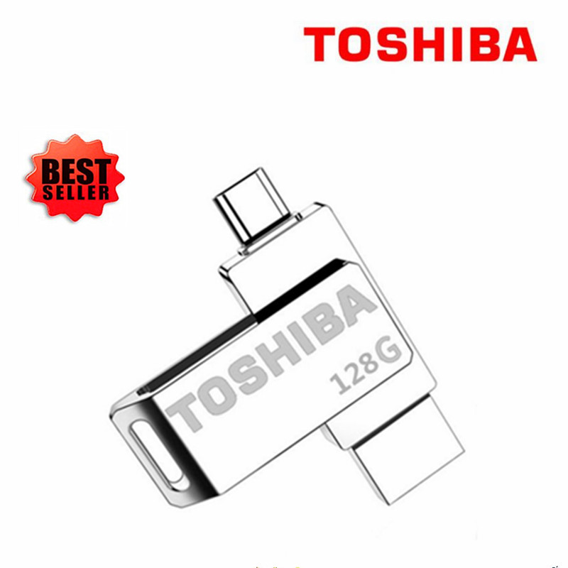 Toshiba 2 In 1 Metal USB 2.0 Micro USB OTG 128GB/256GB Dual USB Flash Memory Drive