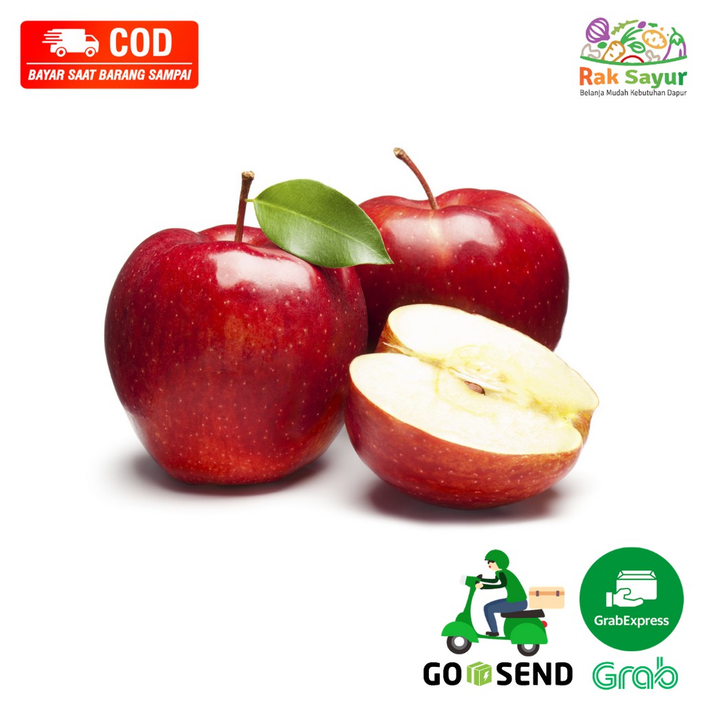 PO H+1 Buah Apel Merah Washington Segar 500gr Buah Segar Fresh Rak Sayur Padang