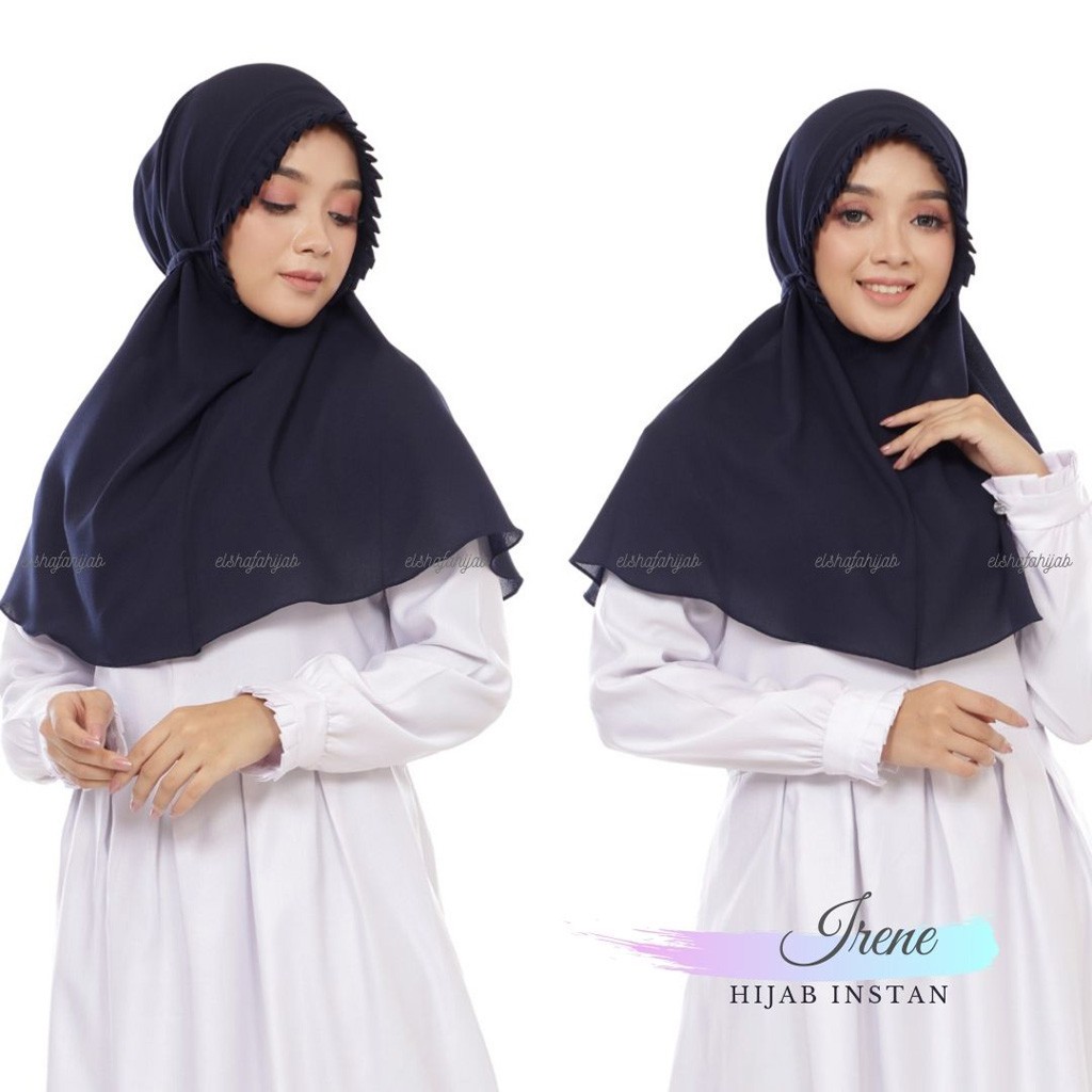 (MURAH)Hijab Bergo Maryam Lipit Diamond // Kerudung Instan Bergo //Jilbab Instan Bergo Maryam// Khimar Bergo Diamond Premium //Bergo Instan Tali IRENE