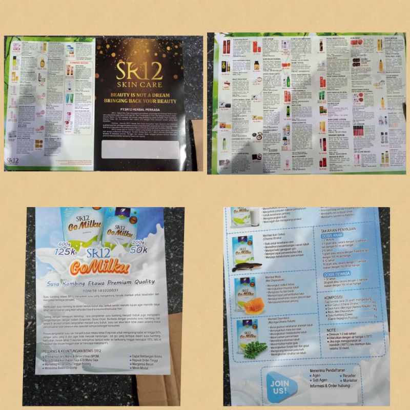 Brosur Katalog buku saku SR12 SKINCARE / BROSUR SR12 / BROSUR GOMILKU / BROSUR SKINSANE