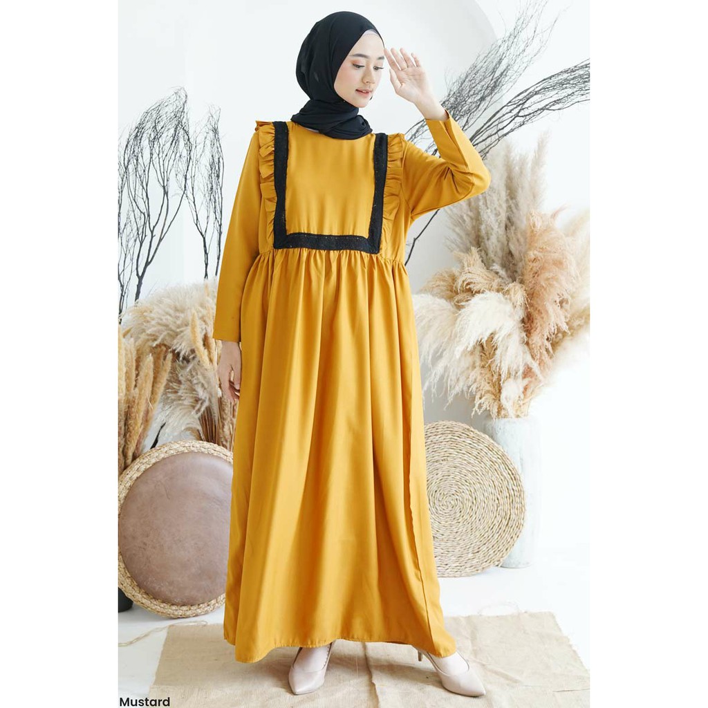 Gamis Renda Adiba Dress Wanita