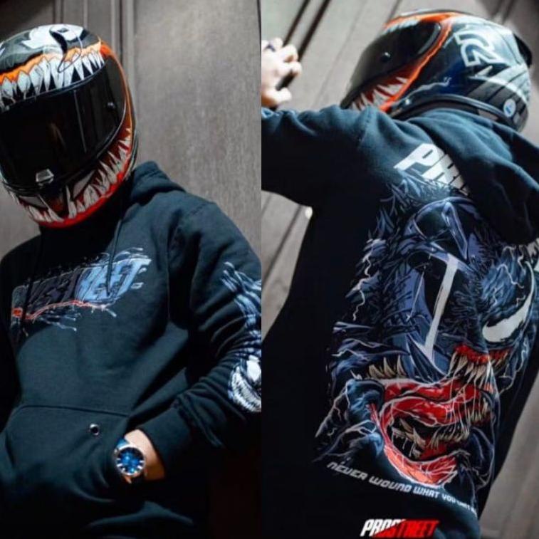 WAM.224936 ‣ PROSTREET JAKET /HOODIE RESPECT / RAVEN / WHITE DEVIL