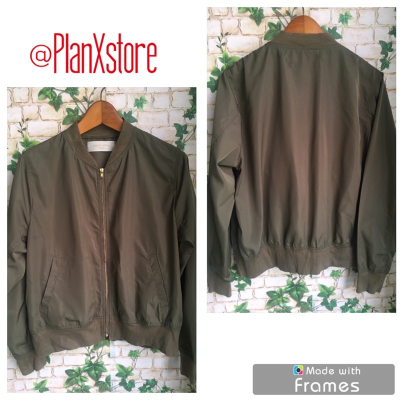 CHOCOL RAFFINE BOMBER JACKET PRELOVED TERJANGKAU WARNA ARMY