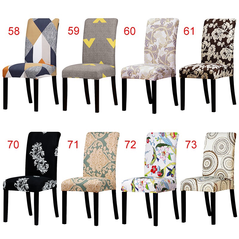 Flower Printing Stretch Chair Cover Protector Slipcover Dining Room Decoration Shopee Indonesia