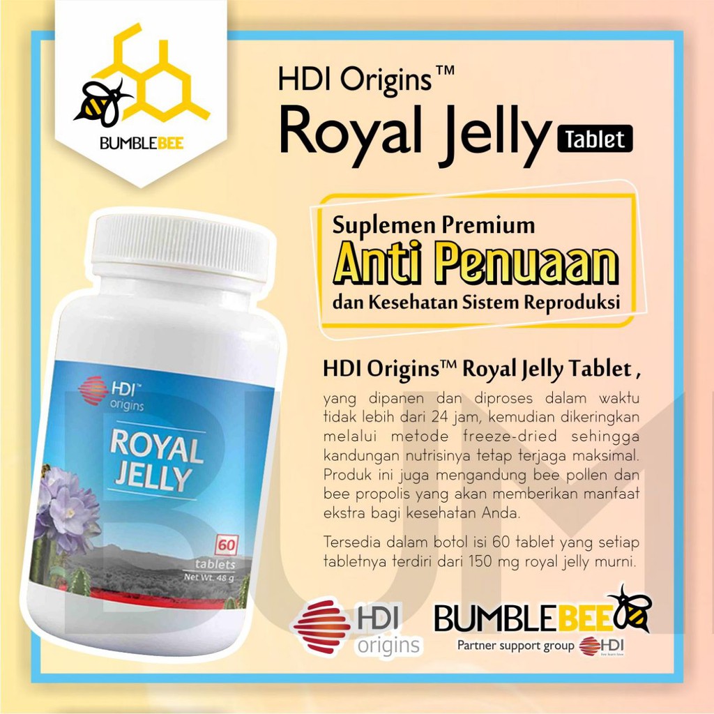 Royal Jelly Hdi 60 Tablet Indonesia