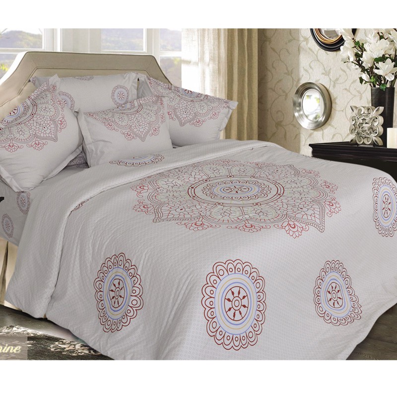 Rise Sprei SET Bed Cover katun ukuran 160x200 180x200 200x200 Motif Carmine