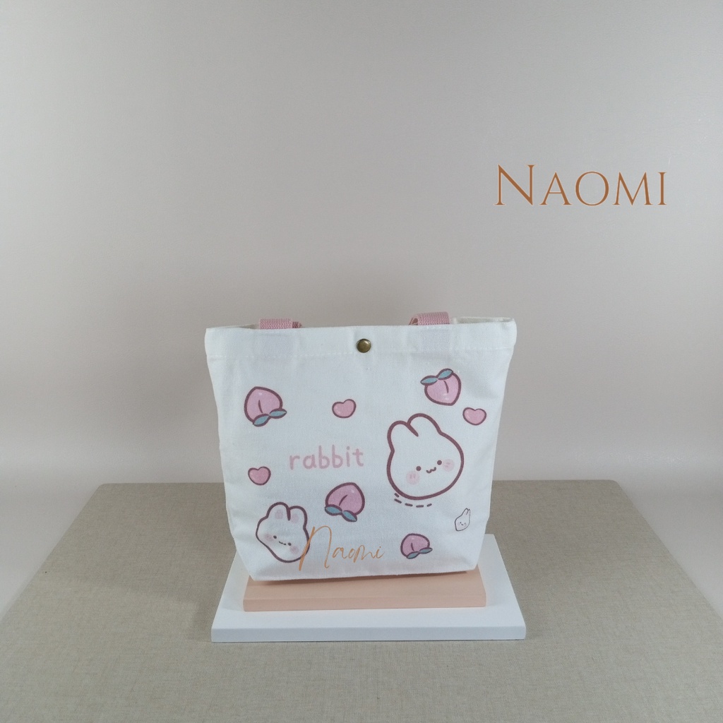 NAOMI - Hiroshi Tote Bag Import - Tas Canvas Goody Bag - Tas Import - Tas souvenir tenteng  - Tas belanja