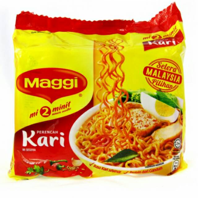 Mie Maggi Kari Malaysia | 100% Original | Isi 5 pcs