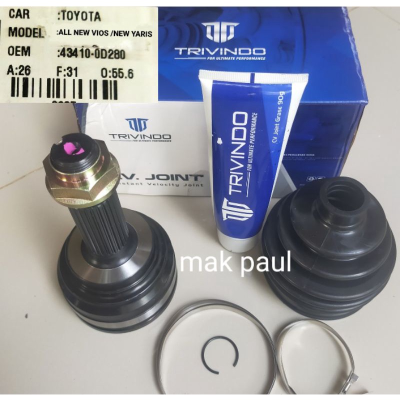 cv join joint luar ALL NEW VIOS gen3 new YARIS SIENTA 2013 - 2018 ORIGINAL