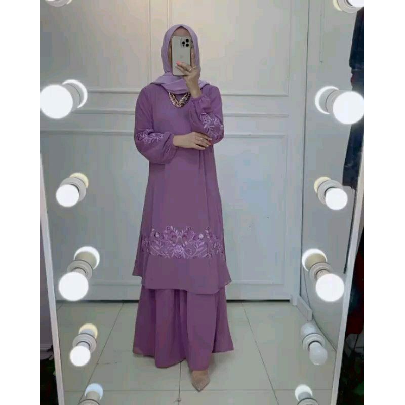 Gamis Melayu Bordir