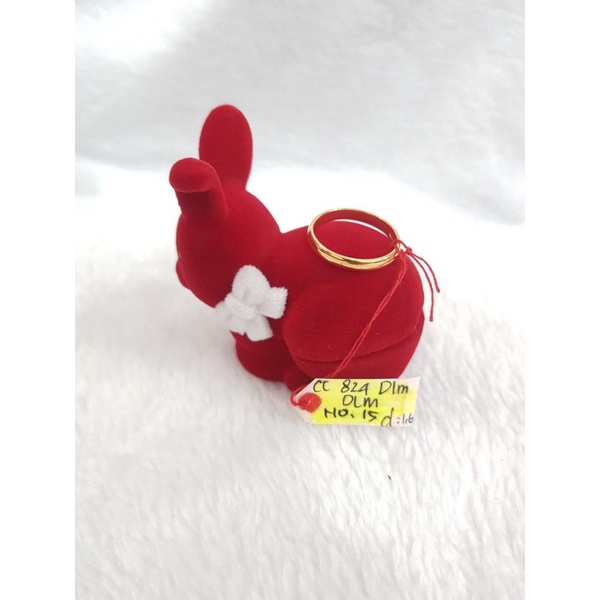 CC824DLM cincin emas kawin gold model polos penuh emas kuning asli simple berat 1.950 no 15 d 1.6 ka