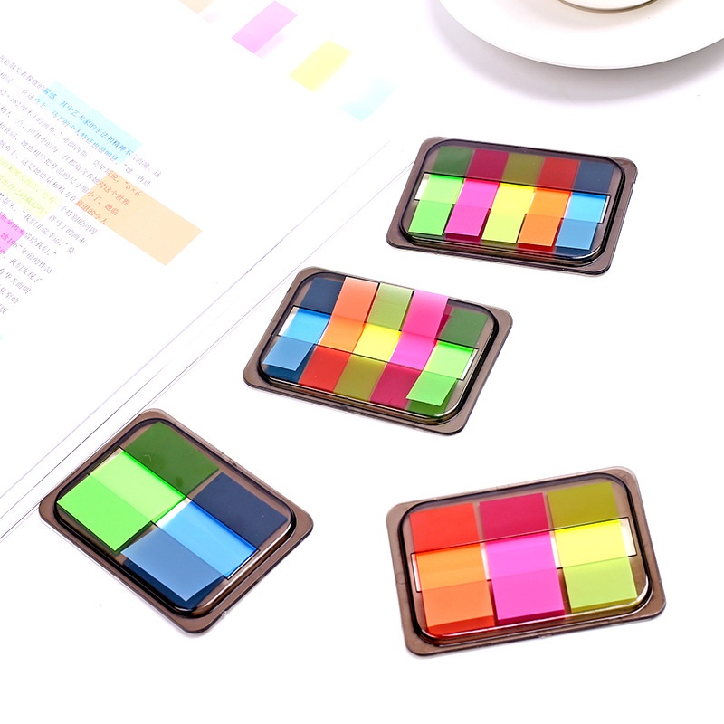 Fluorescent Colorful Self Adhesive Memo Pad Sticky Notes Bookmark Marker Memo Index Flag Sticker