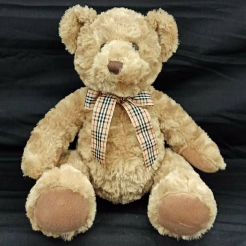 Boneka mainan anak dewasa binatang beruang ted teddy bear doll duduk pita SNI realpic grosiran